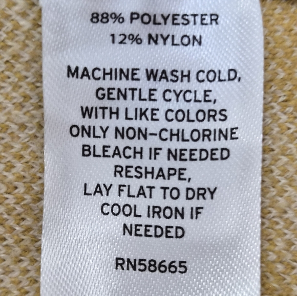 Nordstrom Rack Yellow Houndstooth Crewneck Sweater Small - Picture 5 of 6